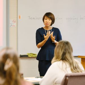 Teacher Education Faculty in class