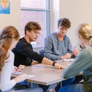 Emmaus students playing a game