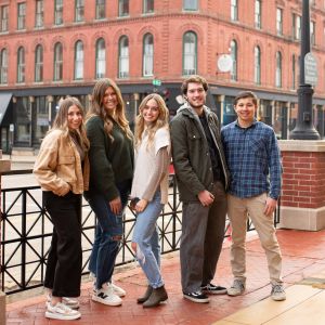 Emmaus students in downtown Dubuque